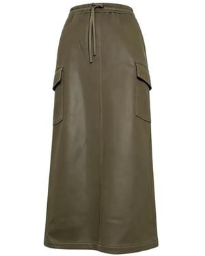 Brunello Cucinelli Drawstring Cargo Maxi Skirt - Green