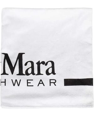 Max Mara Logo beach towel - Blanco