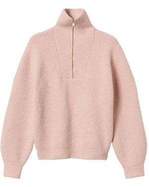 Twinset Zipped Turtleneck Jumper - Pink