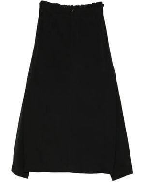 Y's Yohji Yamamoto Panelled Flare Midi Skirt - Black
