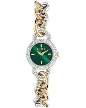 Furla Crystal 34Mm Watch - Green