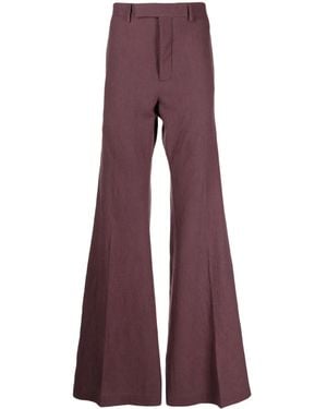 Rick Owens Flared Wool Pants - Purple