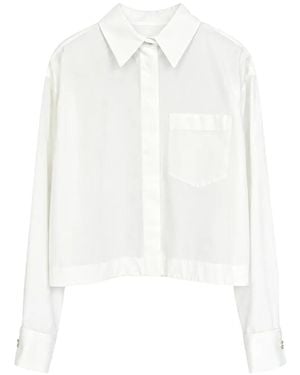 Sportmax Cropped Tailored Shirt - White