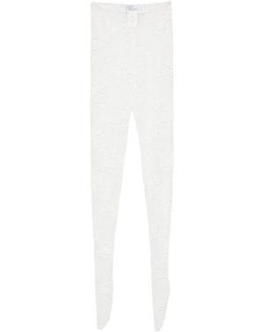 GIUSEPPE DI MORABITO Lace-Embellished Stockings - White