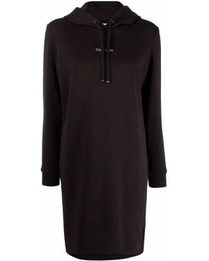 calvin klein ladies' hoodie dress Logo Tape Hooded Sweatshirt Dress