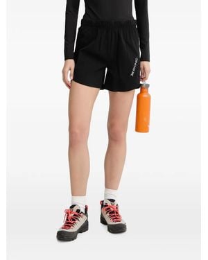 X Bionic Logo-Print Elasticated Shorts - Black