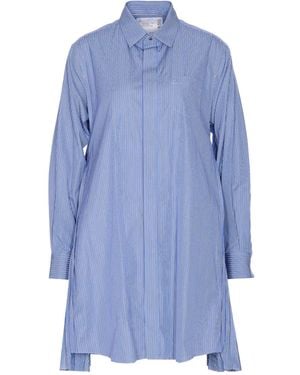 Sacai Minikleid mit Streifen - Blau