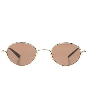 McQueen Round-Frame Sunglasses - Metallic