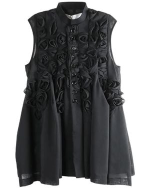 Comme des Garçons Rosette Button Shirt - Black