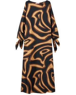 PUCCI Wave-Print Kaftan Dress - Black