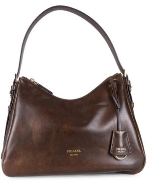 Prada Aimée Schultertasche - Braun