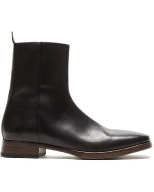 Acne Studios Leather Ankle Boots - Black