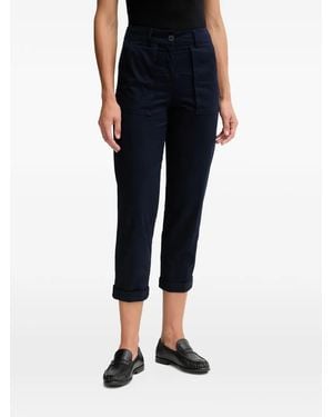 Benetton Patch-Pocket Cropped Trousers - Black
