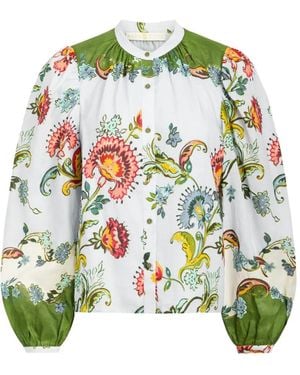 Marie Oliver Kendra Floral Print Blouse - Green