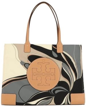 Tory Burch Graphic-Print Tote Bag - Black