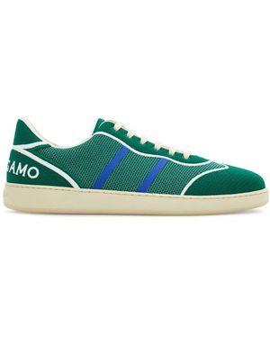 Ferragamo ロゴパネル スニーカー - グリーン