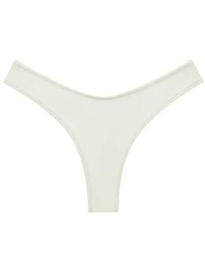 Montce Lulu Bikinislip Met Zigzag-Patroon En Stiksels - Wit