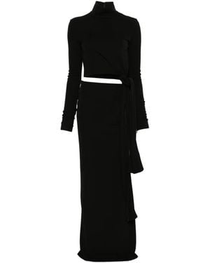 Sportmax Spxscout Tie-Detail Maxi Dress - Black