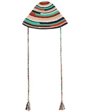 Alanui Sunny Stripes Bucket Hat - White