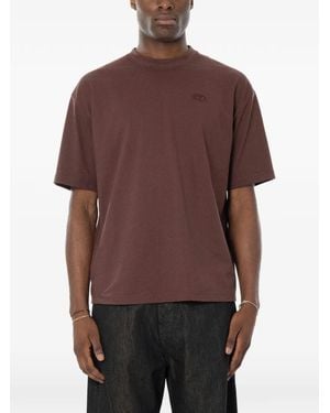 DIESEL T-Shirt With Maxi Oval D Embroidery - Purple