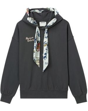 Musium Div. Scarf-Detail Hoodie - Gray