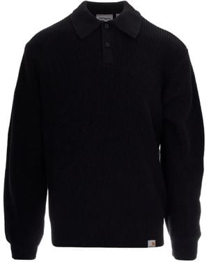 Carhartt Miles Long-Sleeved Polo Shirt - Blue