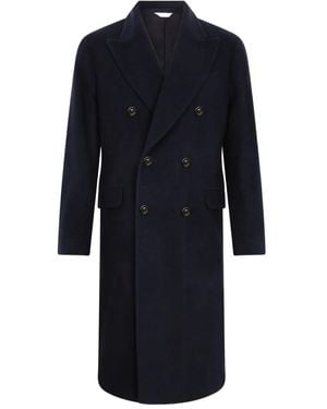 Boglioli Double-Breasted Cashmere Coat - Blue