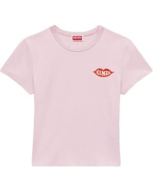 KENZO Embroidered T-Shirt - Pink
