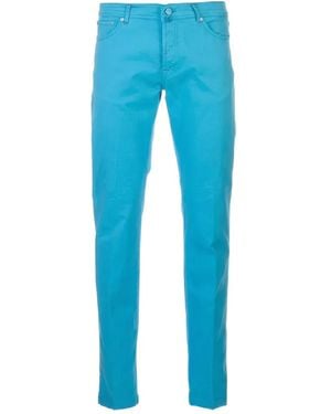 Kiton Slim-Cut Trousers - Blue