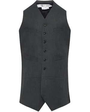 Comme des Garçons Button-Front Longline Vest - Black