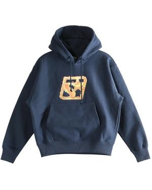 Stussy Graphic-Print Hoodie - Blue