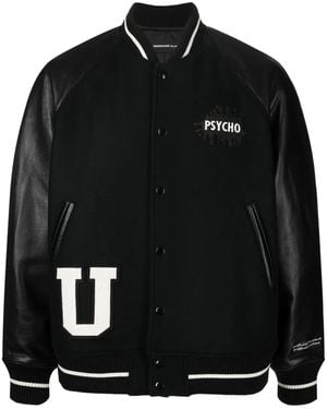 Undercover X Psycho Patch Bomber Jacket - Black
