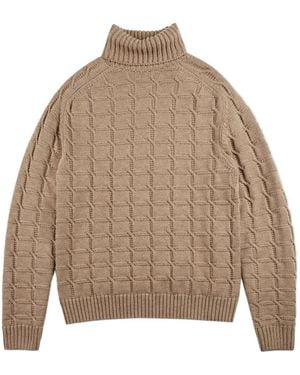 Zanone Cable-Knit Wool Sweater - Natural