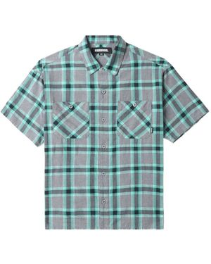 Neighborhood Checked Patch-Pocket Shirt - Blue