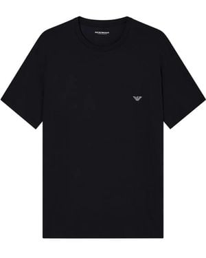 Emporio Armani Eagle-Logo T-Shirt - Black