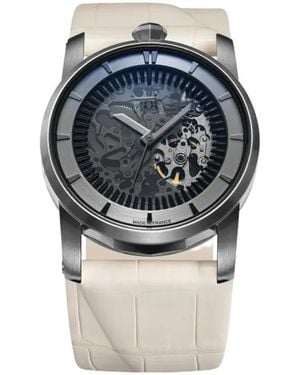 FOB PARIS Leather Skeleton 40Mm - Metallic