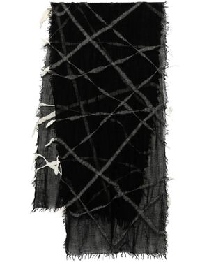 Yohji Yamamoto Fringed Scarf - Black