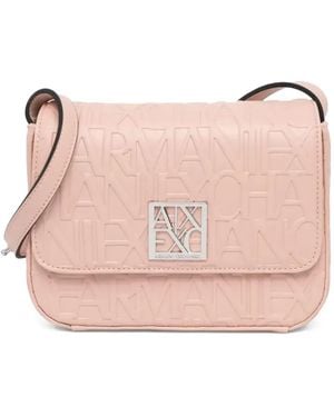 ARMANI EXCHANGE モノグラム ショルダーバッグ - ピンク