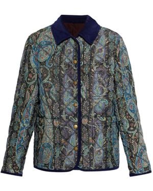 Etro Paisley Collared Jacket - Blue