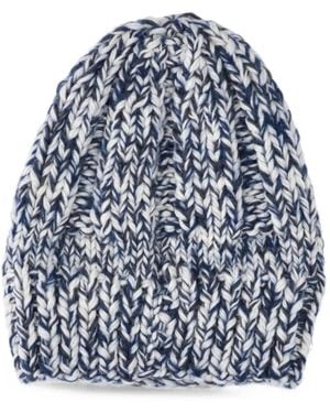 Aspesi Chunky-Knit Beanie Hat - Blue