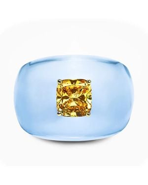 SOLO for Diamonds Bague Ornée De Diamants De Synthèse - Blue