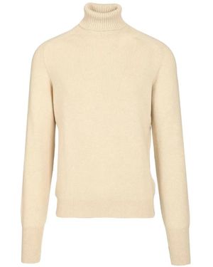 Fedeli Cashmere Roll-Neck Sweater - White