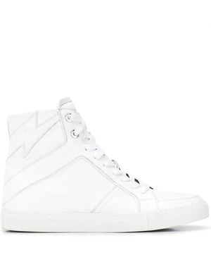 Zadig & Voltaire High Flash Lace-Up Trainers - White