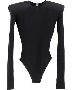 VAQUERA Shoulder-Pad Long-Sleeve Body - Black