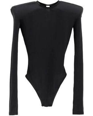 VAQUERA Shoulder-Pad Long-Sleeve Body - Black