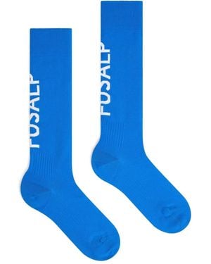 Fusalp Calcetines Con Logo En Jacquard - Azul
