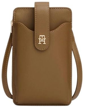 Tommy Hilfiger Icon Logo-Plaque Shoulder Bag - Natural