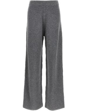 Sportmax リブ ストレートパンツ - グレー
