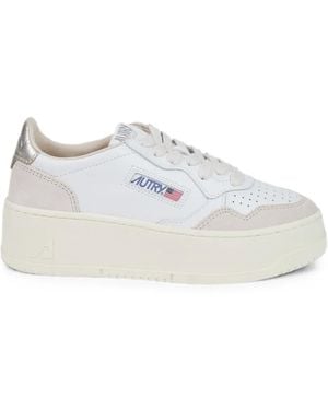 Autry Medalist Platform Sneakers - White