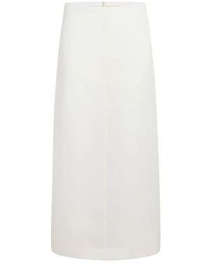 KHAITE Slit Skirt - White